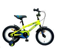 DEPORBIKES®️ Bicicleta de niño 12 y 14 Pulgadas | Bicicleta Infantil para niños 3-5 años + Frenos V-Break + Ruedas estabilizadoras | Bicicleta cómoda y Segura Ideal para niños (Amarillo, 14 Pulgadas)