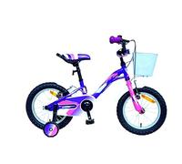 DEPORBIKES®️ Bicicleta niña 12 y 14 Pulgadas | Bicicleta Infantil para niñas 3-5 años + Frenos V-Break + Ruedas estabilizadoras | Bicicleta cómoda y Segura Ideal para niñas (Violeta, 14 Pulgadas)