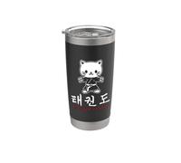 Deporte artes marcial escritura coreana caligrafía taekwondo Vaso térmico de acero inoxidable de doble pared