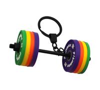 Deporte Caucho Mancuerna Llavero Ligero Motivación Regalo Portátil Ejercicio Tema Decorativo Soporte Extraíble Deporte Llavero Joyería, フリーサイズ