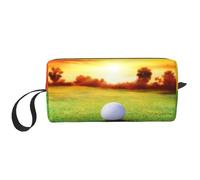 Deporte Golf Pelota Atardecer Árbol, Bolsa de Maquillaje Bolsa de cosméticos Bolsa de artículos de tocador de Viaje portátil Bolsa de Maquillaje