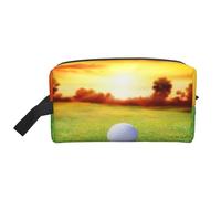 Deporte Golf Pelota Atardecer Árbol, Bolsa de Maquillaje Bolsa de cosméticos Bolsa de artículos de tocador de Viaje portátil Organizador de Bolsa de Maquillaje