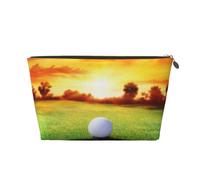 Deporte Golf Pelota Atardecer Árbol, Bolsa de Maquillaje Bolsa de cosméticos Bolsa de artículos de tocador de Viaje portátil Bolsa de artículos de tocador