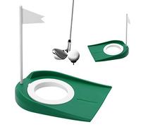 Deporte Putting Cup Práctica de Hoyos Práctica con plástico Bandera Blanca Paquete de Valor Ajustable Ligero Portátil Interior al Aire Hoyos De