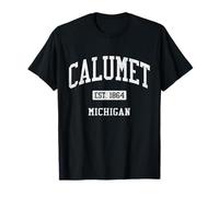 Deportes atléticos Vintage Calumet Michigan MI JS04 Camiseta