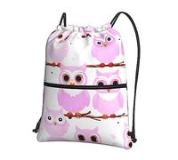 Deportes Bolsa De Cuerdas Impresión De Búho Lindo Saco De Gimnasio Moderno Mochila con Cordón para Gimnasio, Piscina, Playa