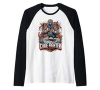 Deportes de Combate Cage Fighter Pigeon MMA Camiseta Manga Raglan