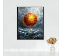 Deportes Diamond Painting Baloncesto Diamond Painting Adultos DIY Pintura Diamante Bordado de Punto de Cruz Kits, Kit de Pintura de Diamante 5d für Home Wand Decor, Büro, Regalos 60x80CM PJY9 0-1