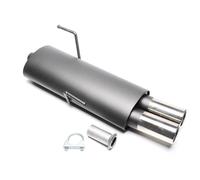 Deportiva Escape 2x76mm Redondeado Con ABE Para Peugeot 206 Hatchback Tipo 2
