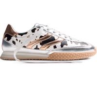 GIOSEPPO Gering - Zapatillas Deportivas para Mujer con Estampado de Vaca Brillante, Detalles Metalizados, Plantilla Acolchada y Extraíble, Suela Granulada, Estampado de Vaca, Talla 42