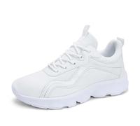 Deportivas Mujer - Zapatos Zapatillas De Running Zapatillas De Deporte para Mujer Suela Suave Color Sólido Alto Casual Cien Zapatos Ligeros para Correr (White 39)