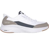 Skechers Contour Foam Cozy Fit, Zapatillas Hombre, White Mesh/Duraleather/Taupe Trim, 46 EU