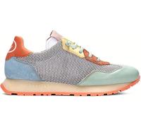 HISPANITAS - Zapatos Sneakers de Piel con cordón elástico,Suela de Goma,Rejilla,Calado,Ante, para: Mujer Color: Celeste Talla:36