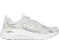 Skechers Arch Fit 2.0 Vintage Luxe, Zapatillas Mujer, Natural Leather/Mesh/Gray Trim, 41 EU