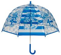 CYPBRANDS CyP Brands-Deportivo de la Coruña-Paraguas Infantil, Burbuja, Transparente, Paraguas Manual, 48 cm., Multicolor, Producto Oficial