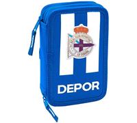 Deportivo de la Coruña - Varios Plumier doble pequeño 28 pcs Deportivo de la Coruña, Unisex, Royal