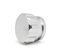 Depósito Agua Expansión Tapón Y Tapa De Soldadura Aluminio 1" 1,5" 2" Para Tanques Expansión Combustible Aceite Agua Radiador Refrigerante Tapas Depósito(1 inch silver)