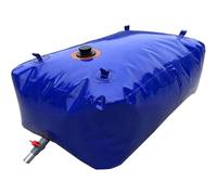 Depósito Agua Exterior Plegable Tanque PVC Flexible Contenedor Emergencia Almacenamiento Jardín Campamento Riego Reutilizable (Azul,500L)