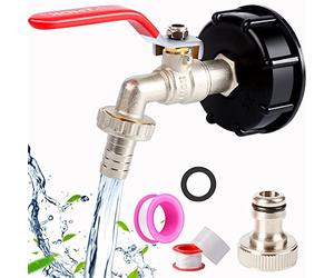 Deposito Agua Grifo Deposito 1000 Litros 1/2 Pulgadas Para Depósito Ibc De 600/1000 L, Rosca Gruesa S60x6,adaptador Para Tanque Ibc Para Conectar A La Salida De Depósito Estándar