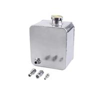 Depósito Botella Tanque Agua Recuperación Desbordamiento Radiador Refrigerante Aluminio 2,5 L Botella Expansion Completa(Plata)