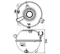 Depósito compensación, refrigerante blanco CRT 19 000S MAHLE para VW SEAT SKODA