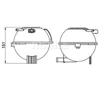 Mahle Original Depósito de expansión CRT 22 000S para refrigerante
