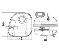 Depósito compensación, refrigerante blanco CRT 85 001S MAHLE para MINI MINI