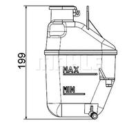 Depósito compensación, refrigerante blanco CRT 88 001S MAHLE para MINI MINI