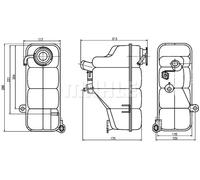 MAHLE Aftermarket Vaso de expansión, refrigerante para MERCEDES-BENZ LK FIAT: Uno (Ref: CRT 123 000S)