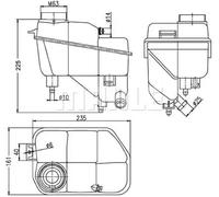 MAHLE Aftermarket Vaso de expansión, refrigerante para MERCEDES-BENZ: Classe E, Classe CLS (Ref: CRT 202 000S)
