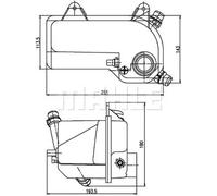 Depósito compensación, refrigerante negro CRT 204 000S MAHLE para BMW Z3 Coupé