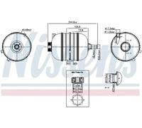 Depósito compensación, refrigerante Plástico 996126 NISSENS para PEUGEOT 206+