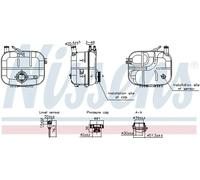 Depósito compensación, refrigerante Plástico 996243 NISSENS para OPEL ASTRA H