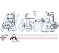 Depósito compensación, refrigerante Plástico 996288 NISSENS para AUDI A6 C6