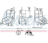 Depósito compensación, refrigerante Plástico 996292 NISSENS para AUDI A6 C6