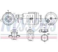 Depósito compensación, refrigerante Plástico 996314 NISSENS para LAND ROVER FORD