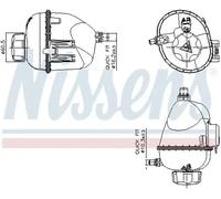 Depósito compensación, refrigerante Plástico 996317 NISSENS para BMW X3 X4 X5 X7