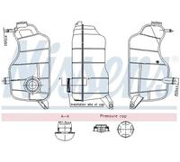Depósito compensación, refrigerante Plástico 996329 NISSENS para FORD FIESTA IV