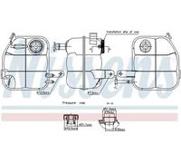 NISSENS 996336 Depósito compensación refrigerante sin sensor de nivel de refrigerante con tapa 1,9L