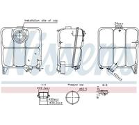 Depósito compensación, refrigerante Plástico 996346 NISSENS para FORD FOCUS III