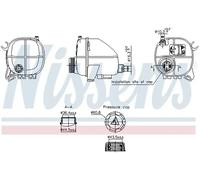Depósito compensación, refrigerante Plástico 996357 NISSENS para BMW 5 Touring