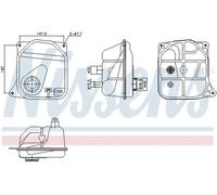 Depósito compensación, refrigerante Plástico 996362 NISSENS para AUDI A6 C4
