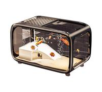 Depósito de acuario - Kit de iniciación para acuario, tanque de peces de reutilizable, tanques de cuenco de peces de escritorio con decoración de escalada | acrílico transparente - recipiente