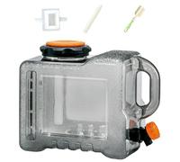 Depósito de agua - 12 l 40,1 cm, jarra de cantina reutilizable, dispensador de grifo ajustable, gran apertura de limpieza | Camping Senderismo BBQ Outdoor Waters Storages Carriers