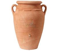 Deposito de Agua 250 litros | Anfora Jardin 250 L con Grifo | Deposito Agua Lluvia 70x108 cm | Depositos de Agua Decorativos