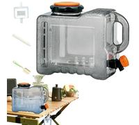 Depósito de agua, contenedor de agua de gran capacidad, reutilizable con espiga, camping, senderismo, barbacoa y al aire libre, almacenamiento de hidratación resistente para viajes de 6,93 x 10,31