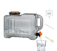 Depósito de agua, contenedor de agua de gran capacidad, reutilizable con espiga, camping, senderismo, barbacoa y al aire libre, almacenamiento de hidratación resistente para viajes de 6,93 x 10,31