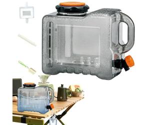 Depósito de agua, contenedor de agua de gran capacidad, reutilizable con espiga, camping, senderismo, barbacoa y al aire libre, almacenamiento de hidratación resistente para viajes de 6,93 x 10,31