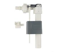 Depósito de agua de pared para baño, sistema de descarga de plástico con válvula de entrada, dispositivo de control de agua de inodoro montado en la pared, color blanco (3/8 pulgadas)