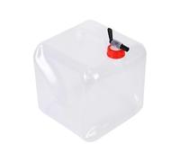 Depósito de agua para camping, de agua potable de 15 L, 22 x 22 x 22 cm, válvula de grifo a prueba de fugas, equipo de supervivencia al aire libre, diseño plegable que ahorra espacio, adecuado